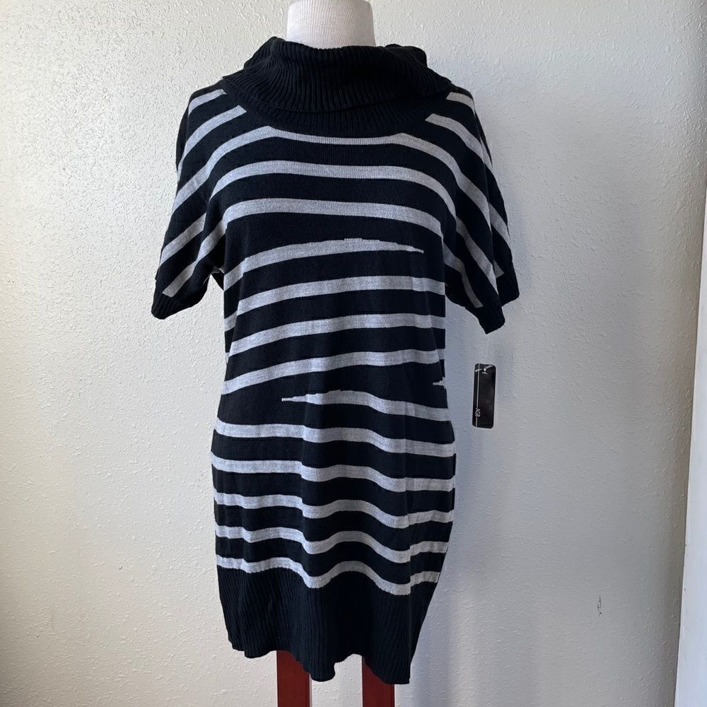 NWT AGB Long Striped Cowl Neck Sweater Size M